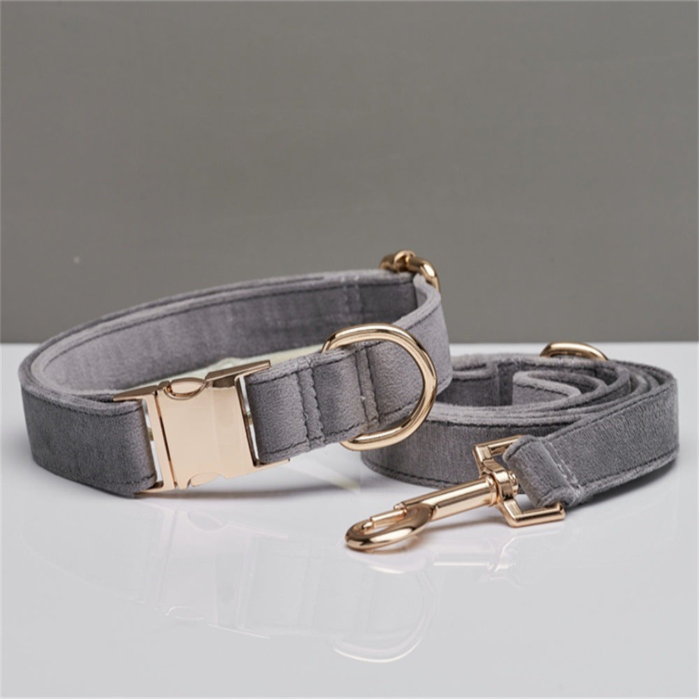 The Heirloom Velvet Suite | Personalized Collar, Bow & Leash Set
