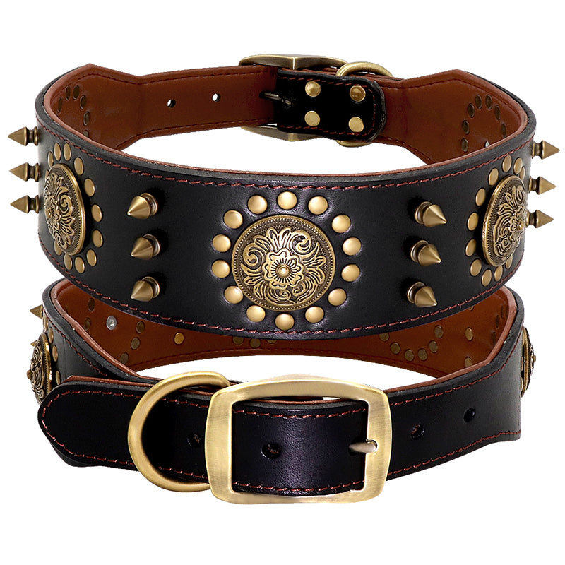 The Guardian | Heavy Duty Studded Leather Collar
