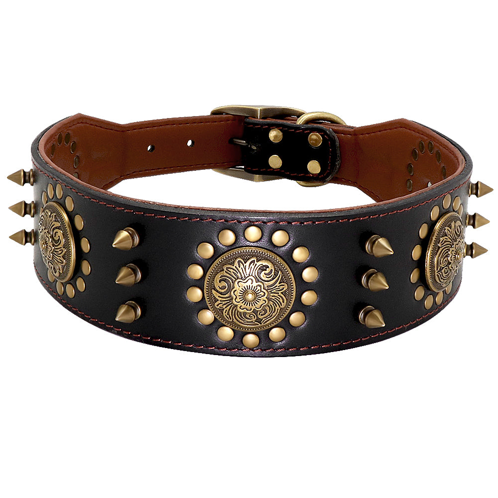 The Guardian | Heavy Duty Studded Leather Collar