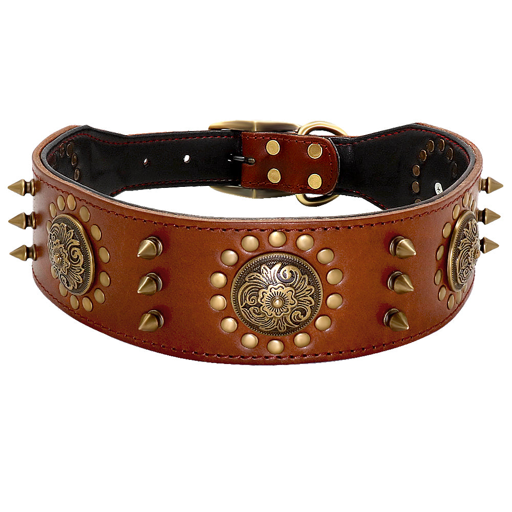 The Guardian | Heavy Duty Studded Leather Collar