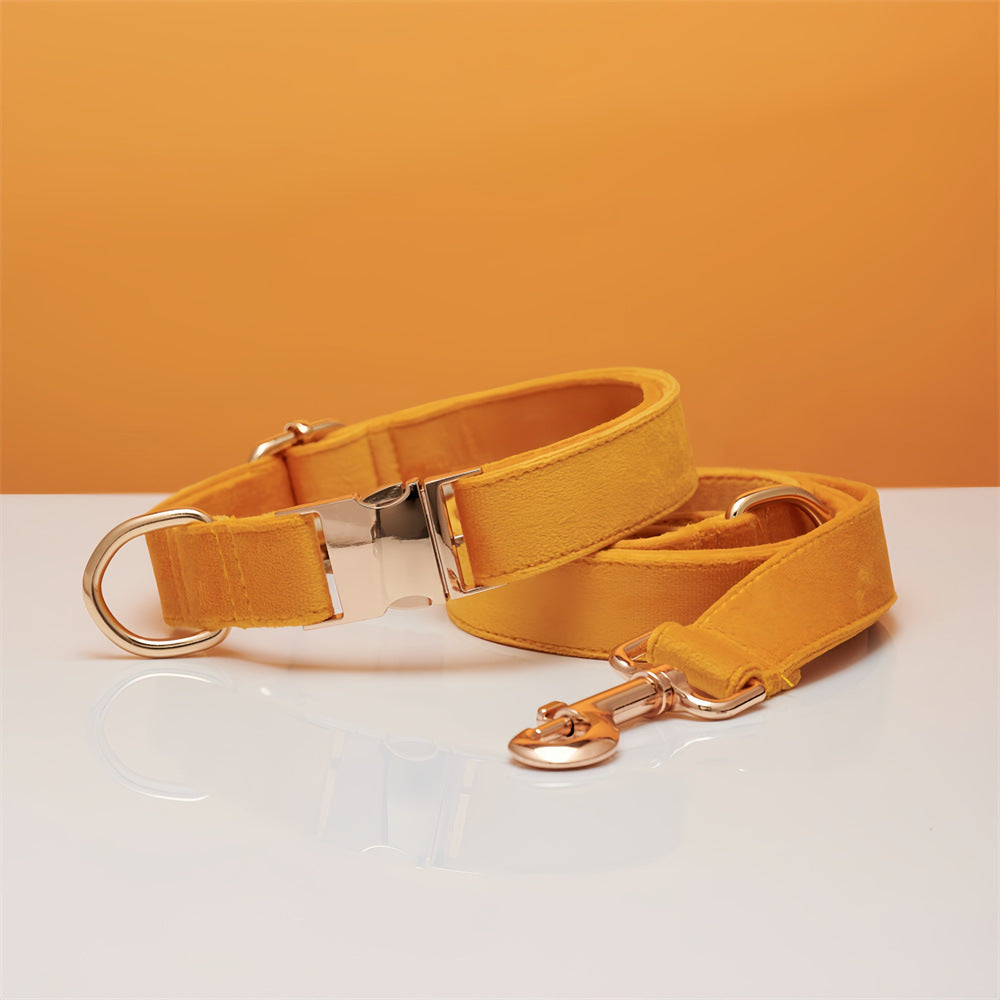 The Heirloom Velvet Suite | Personalized Collar, Bow & Leash Set