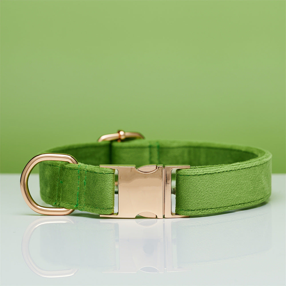 The Heirloom Velvet Suite | Personalized Collar, Bow & Leash Set