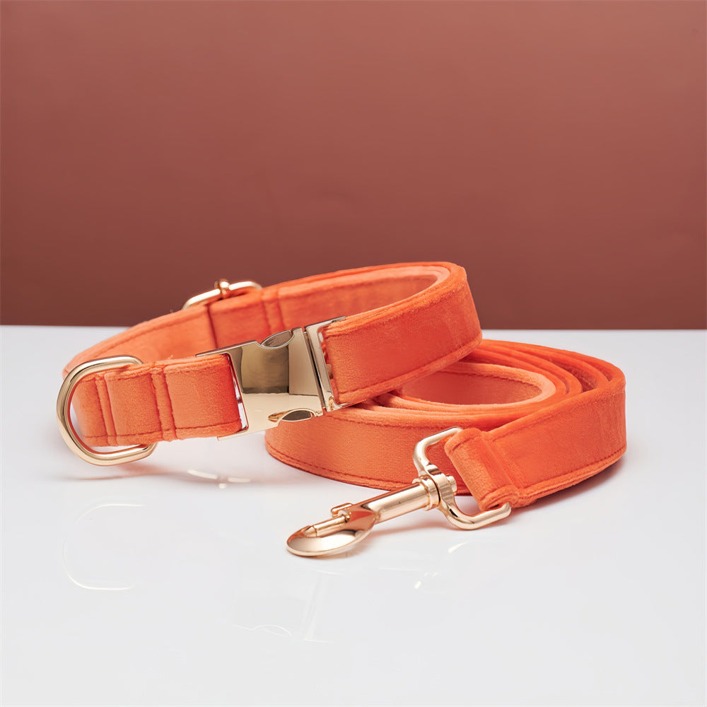 The Heirloom Velvet Suite | Personalized Collar, Bow & Leash Set